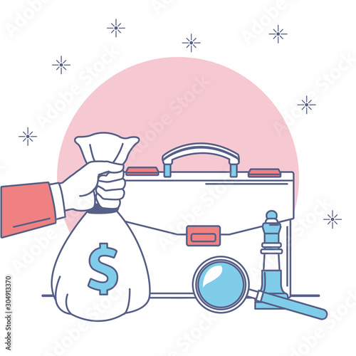Money and business icon vector design