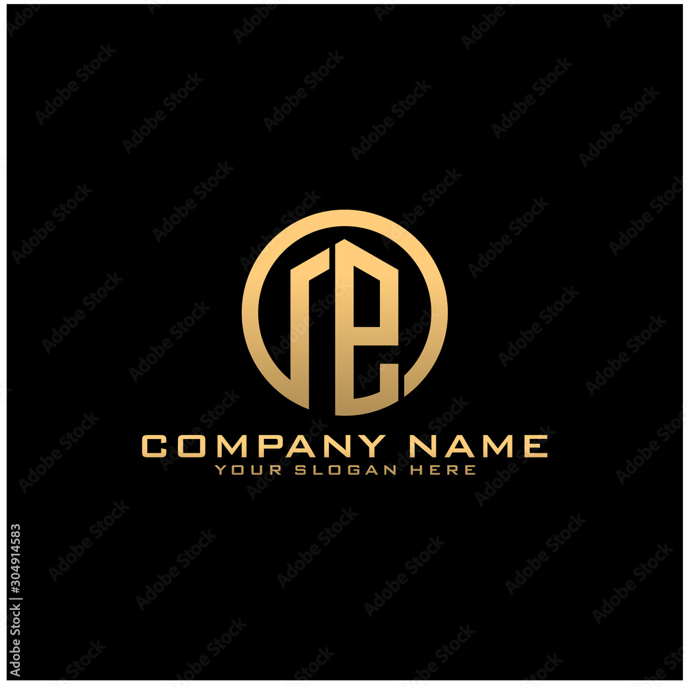 Letter E With Building For Construction Company Logo Letter E With Building For Construction Company Logo