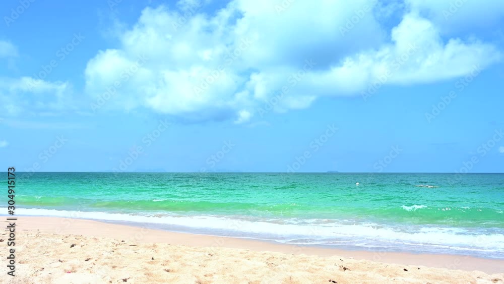 the beach tropical andaman, phuket, thailand on sandy shore. Beautiful Summer holiday. Natural,4K footage the beach tropical andaman, phuket, thailand on sandy shore. Beautiful Summer holiday. Natural,4K footage