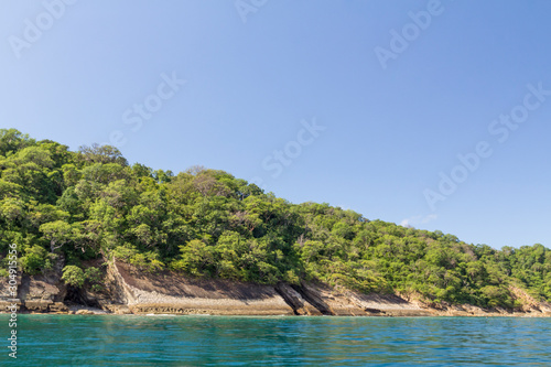 Cuajiniquil beach, Santa Elena Bay, geological formations in Santa Rosa National Park, Guanacaste Costa Rica. photo