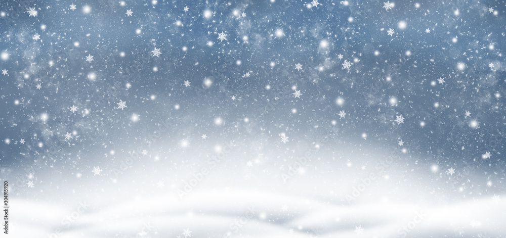 custom made wallpaper toronto digitalDecorative Christmas background with bokeh lights and snowflakes.