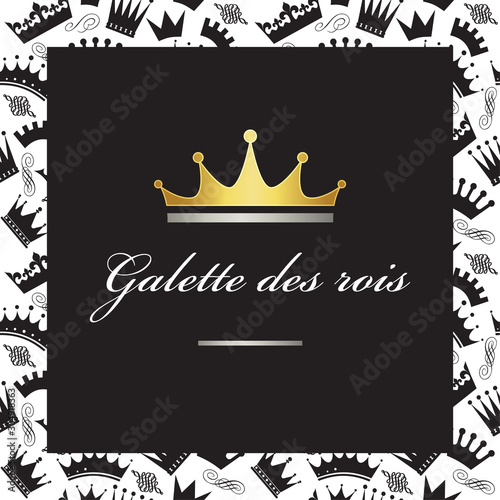 joyeuse épiphanie, galette des rois (vecteur)