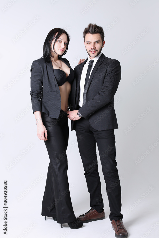 man woman in office isolated on white man woman in office isolated on white