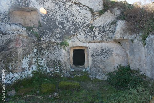Rovine Preistoriche della Necropoli di Castelluccio, Siracusa in Sicilia. photo