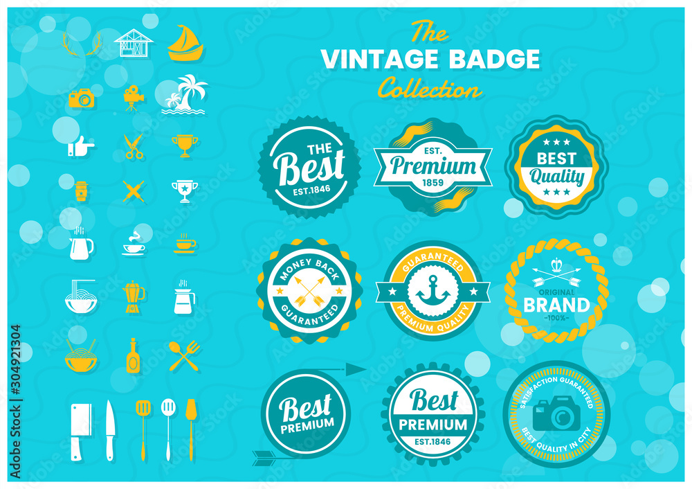 Naklejka premium Vintage Retro Vector for banner