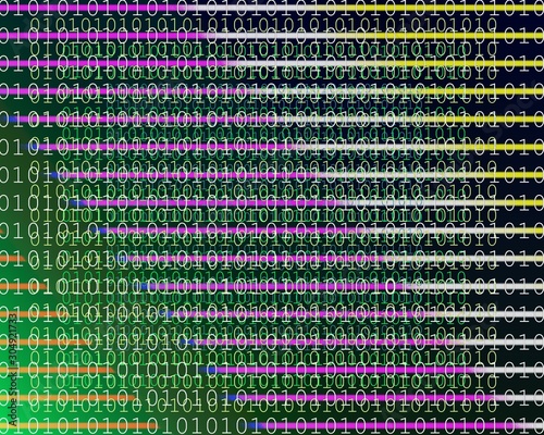 Fotografía … Livello di calcolo codice binario …