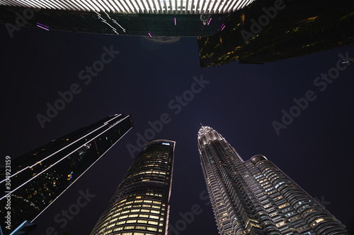 The skyscrapers night in Kuala Lumpur, Malaysia photo