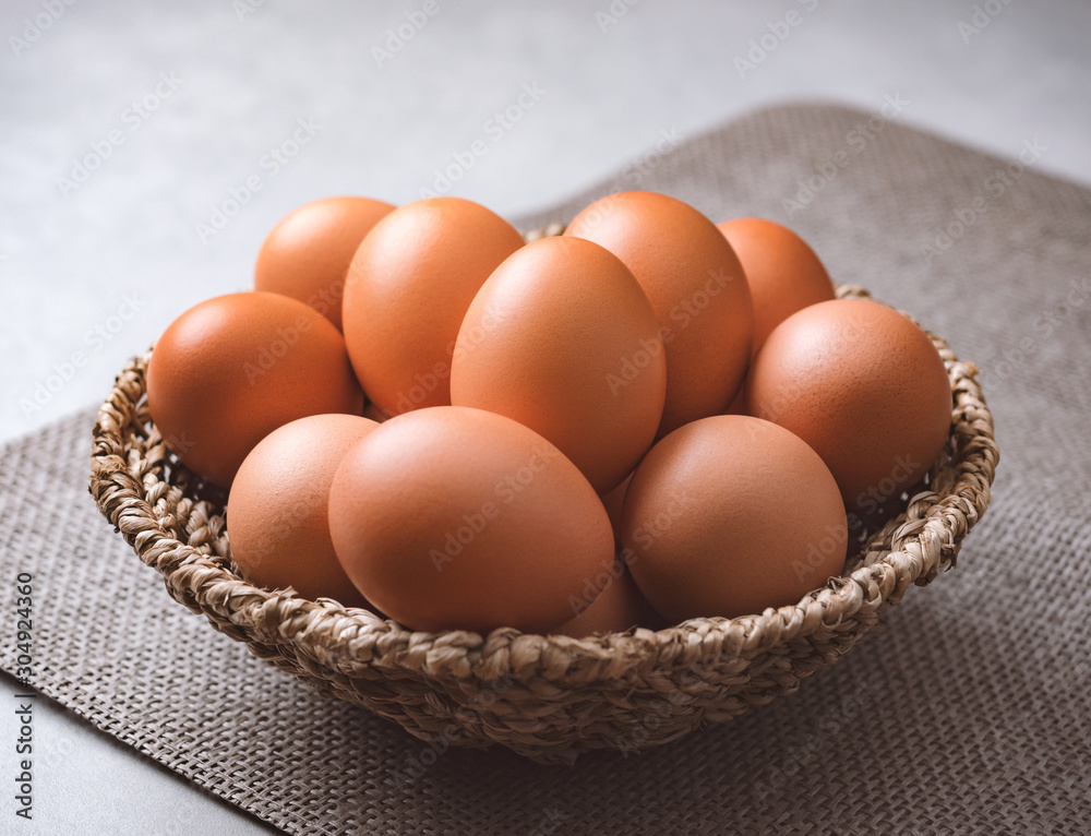 Organic chicken eggs food ingredients concept Organic chicken eggs food ingredients concept