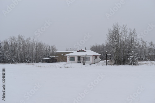 house surrounded by snow