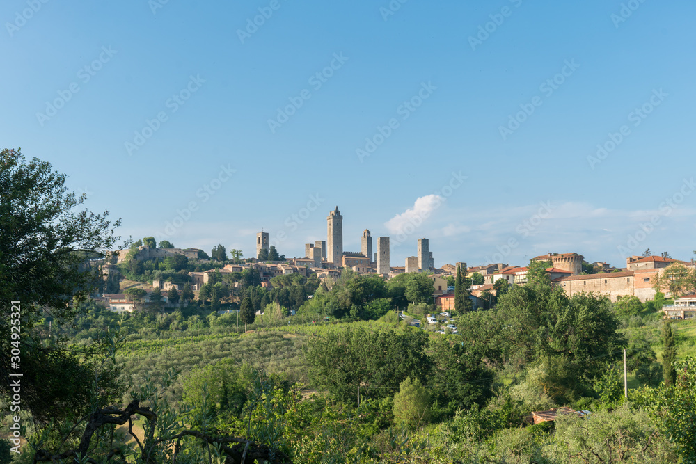 Landscapes of the skyline in San Gimignano