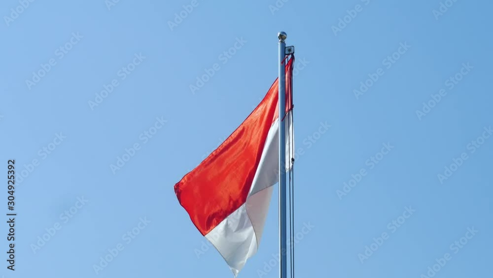 Indonesia Flag, Bendera Indonesia Merah Putih Stock Video | Adobe Stock