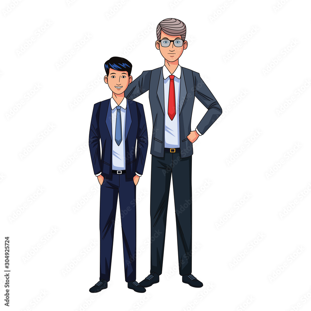 avatar businessmen standing icon, colorful design avatar businessmen standing icon, colorful design