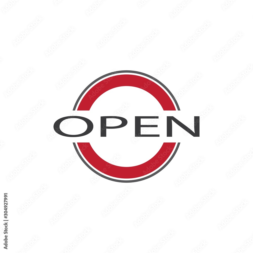 TEXT OPEN VECTOR TEMPLATE ICON TEXT OPEN VECTOR TEMPLATE ICON