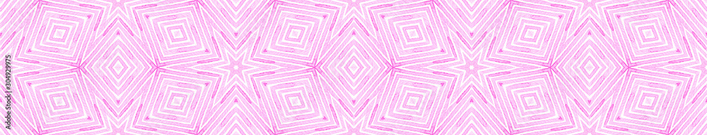 Pink red Seamless Border Scroll. Geometric Waterco Pink red Seamless Border Scroll. Geometric Waterco