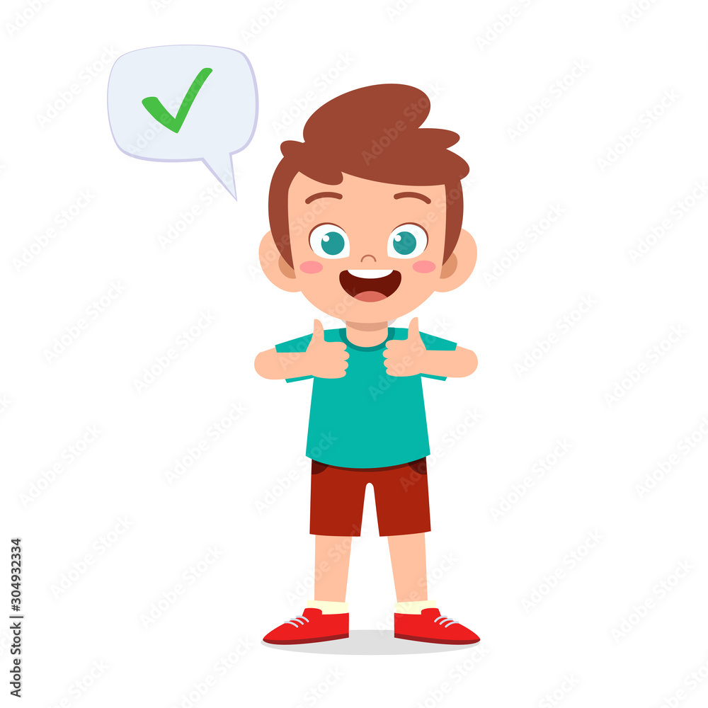 happy cute kid boy carry correct sign happy cute kid boy carry correct sign
