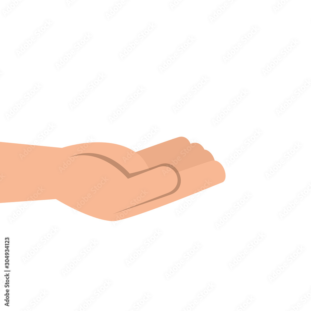 hand receiving human isolated icon vector illustration design hand receiving human isolated icon vector illustration design