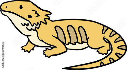 フトアゴヒゲトカゲのイラスト