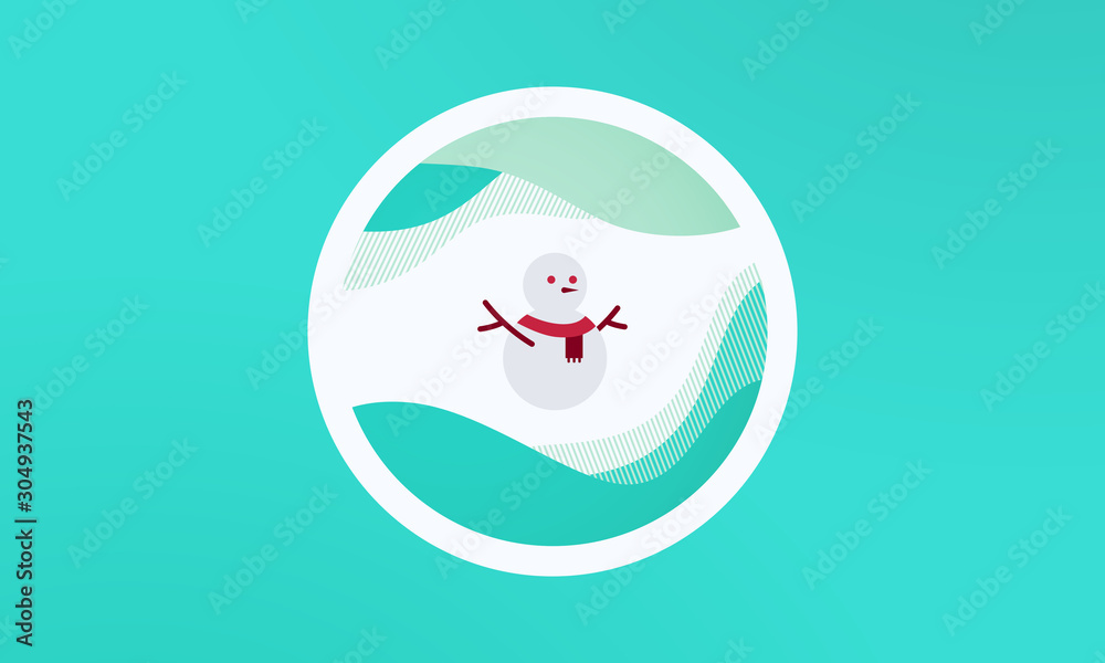 snowman icon isolated on abstract background. vector winter icon. Abstract banner with liquid shapes. Vector Illustration snowman icon isolated on abstract background. vector winter icon. Abstract banner with liquid shapes. Vector Illustration