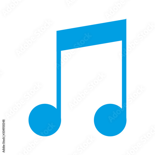 musical note on white background