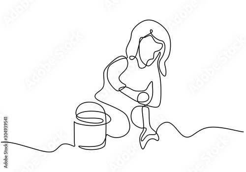 Continuous one line drawing...