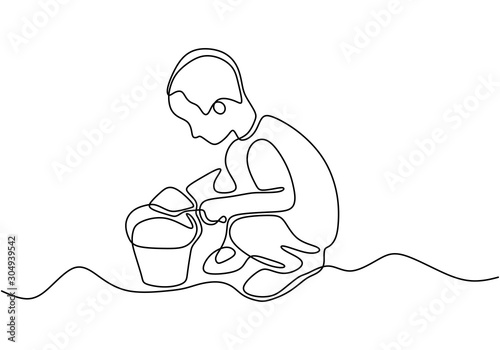 Continuous one line drawing...