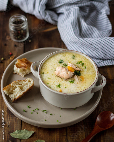 Finnish fish soup with salmon