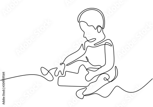 Continuous one line drawing...