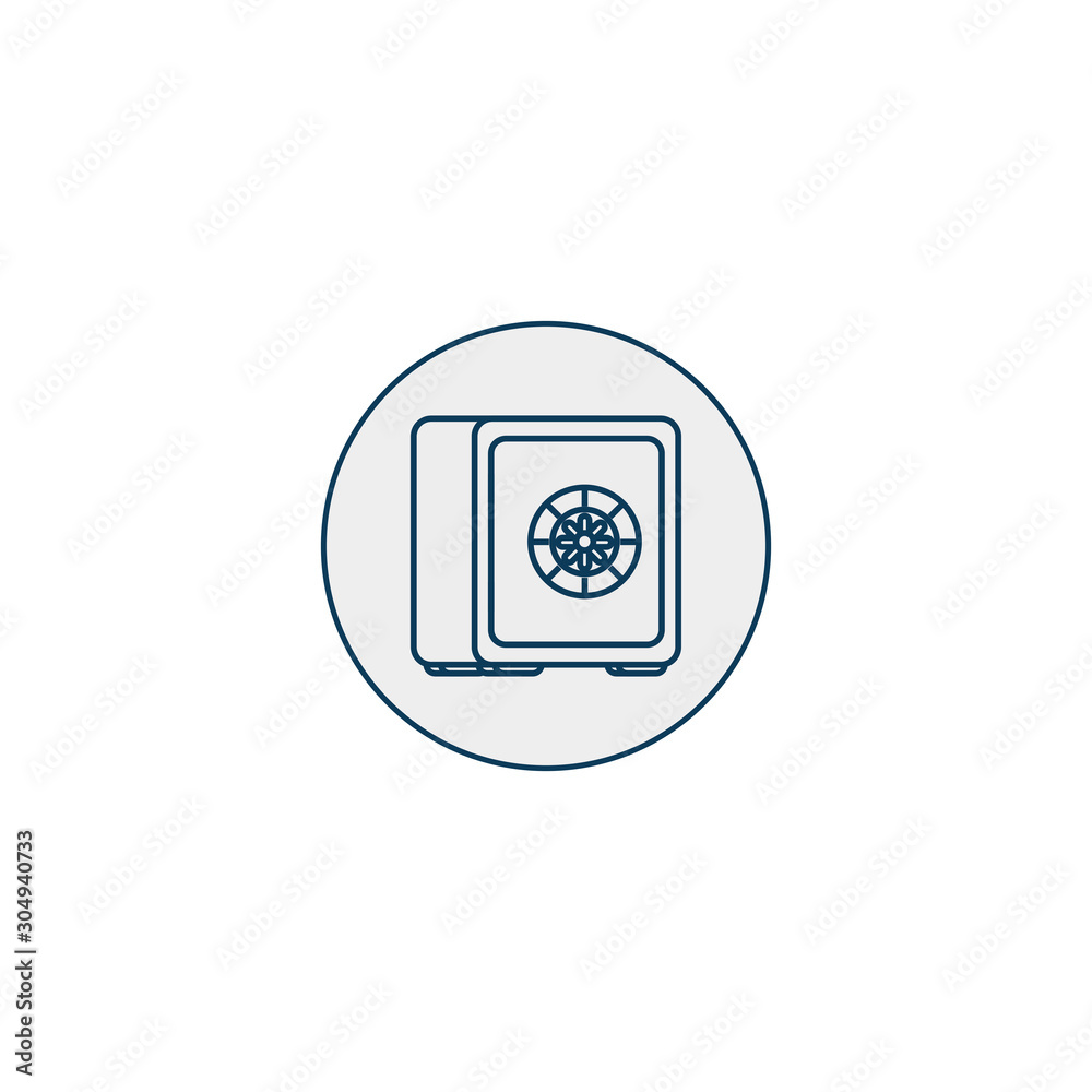 strongbox private line style icon vector illustration design strongbox private line style icon vector illustration design