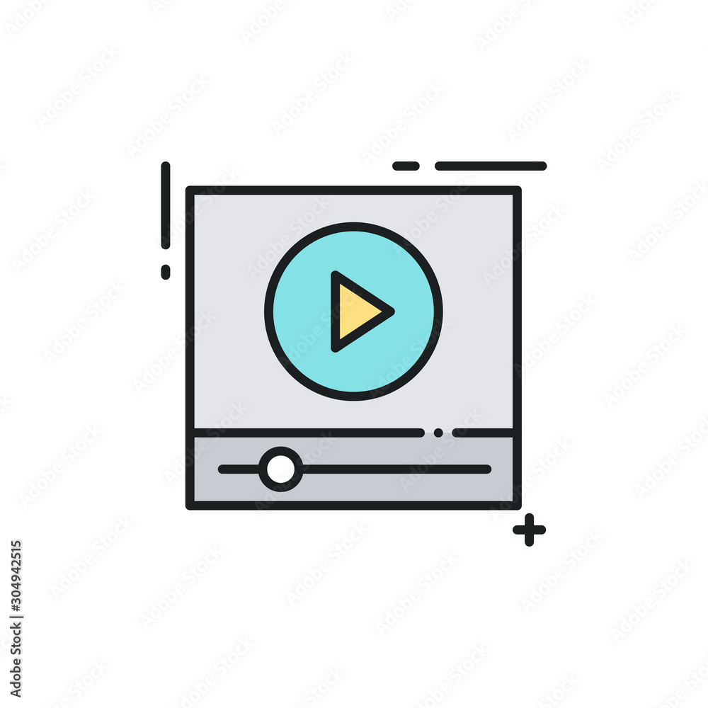 Video Streaming Vector Icon