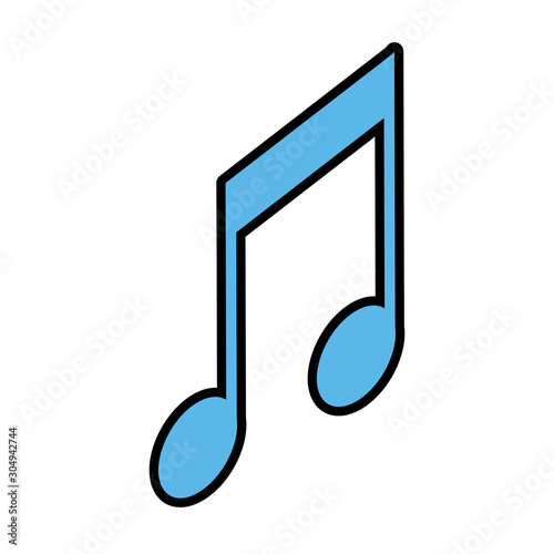 musical note on white background