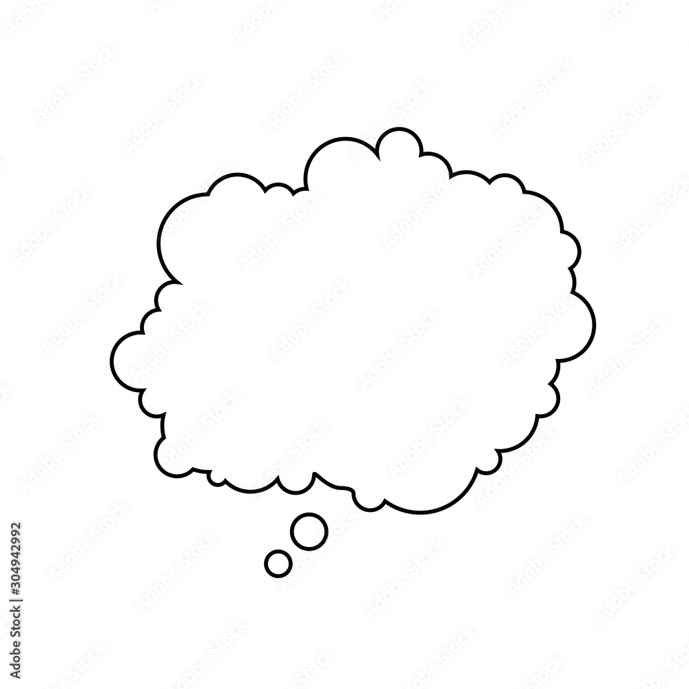 Speech bubble icon. Think cloud icon. Comic style. Speech bubble icon. Think cloud icon. Comic style.