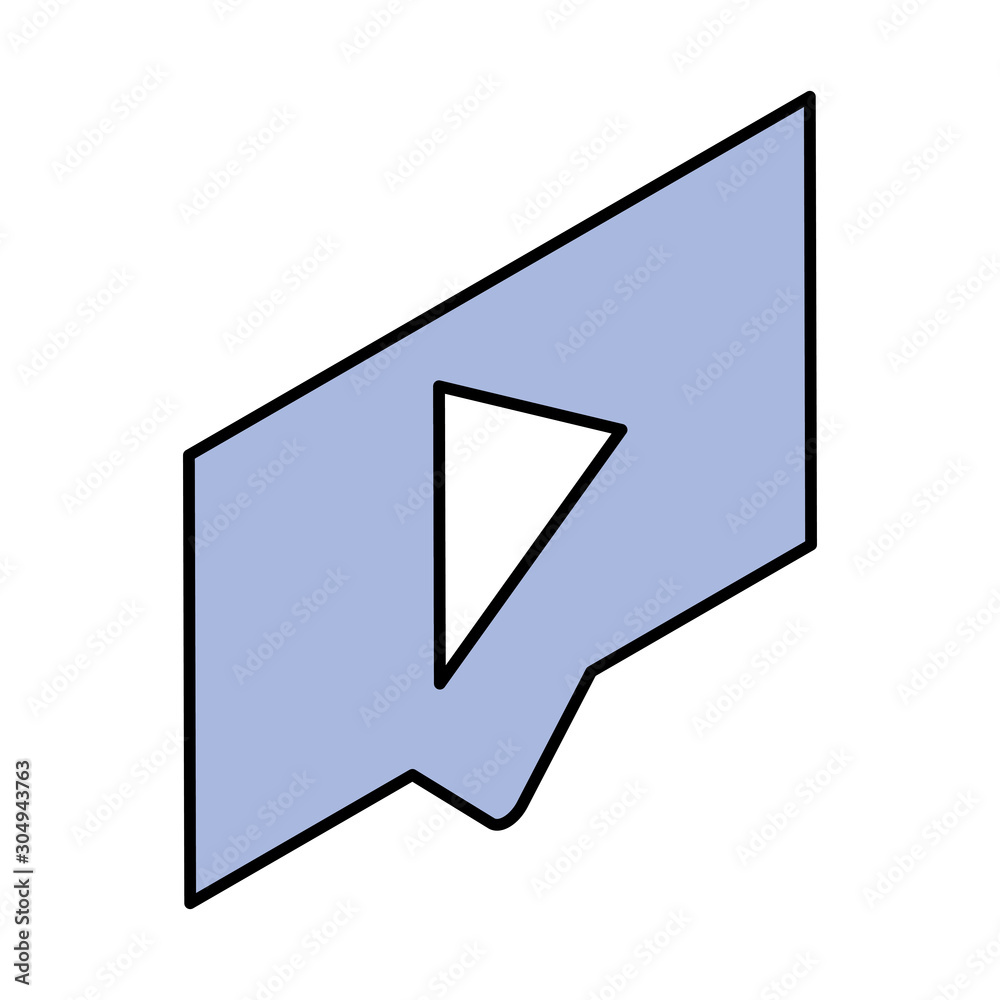 frame with play button on white background frame with play button on white background