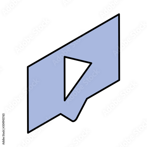 Free Download frame with play button on white background - GFXLoad
