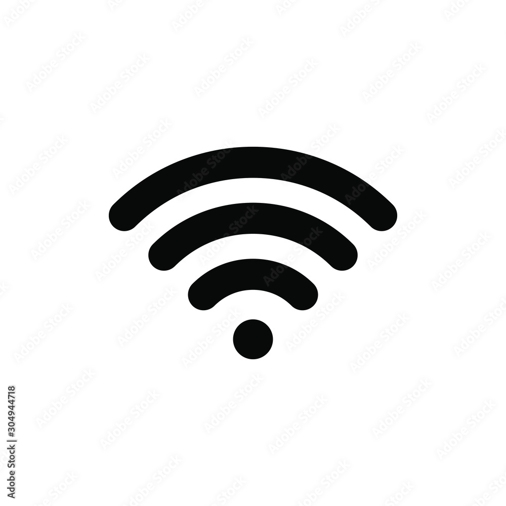 wireless network wifi icon on white background wireless network wifi icon on white background