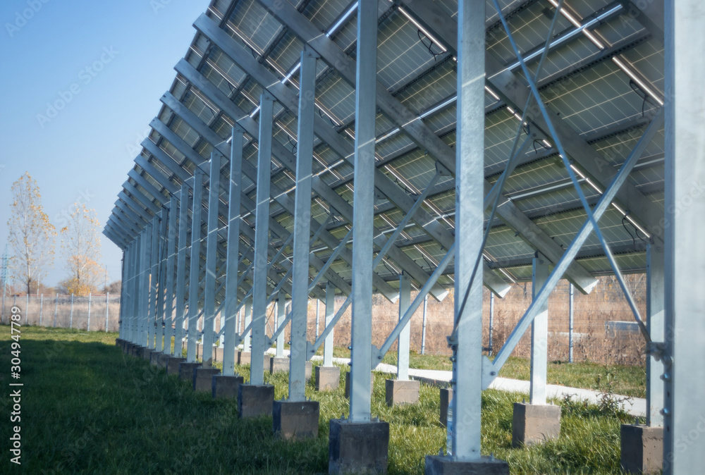 Obraz premium Back side of solar panel