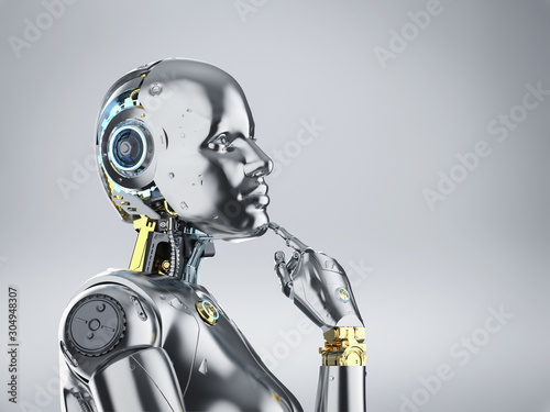 Female cyborg or robot