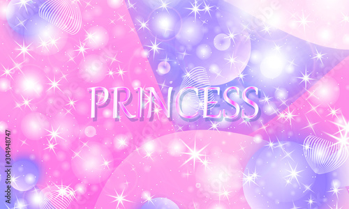 Princess background. Unicorn pattern.