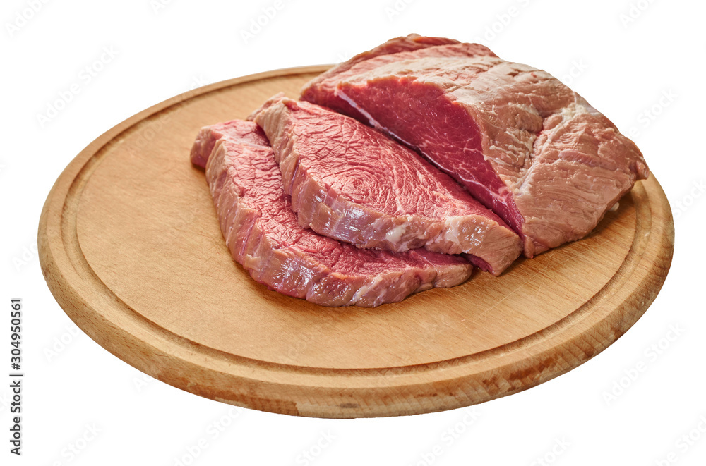 fresh raw meat on board fresh raw meat on board