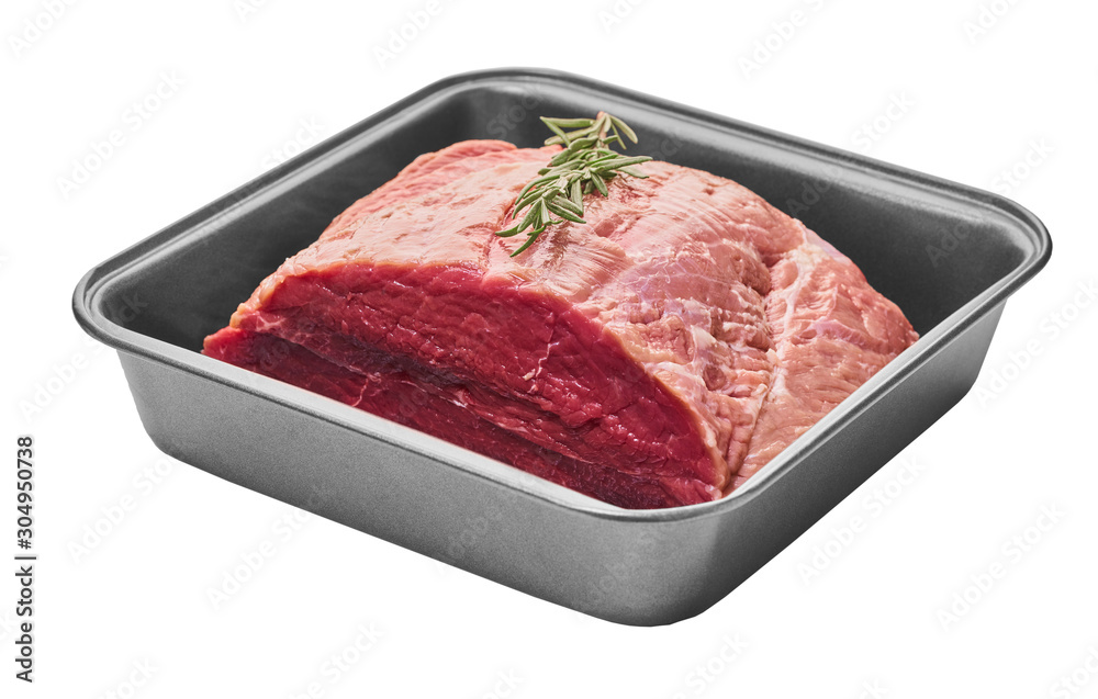 raw meat in a baking sheet raw meat in a baking sheet