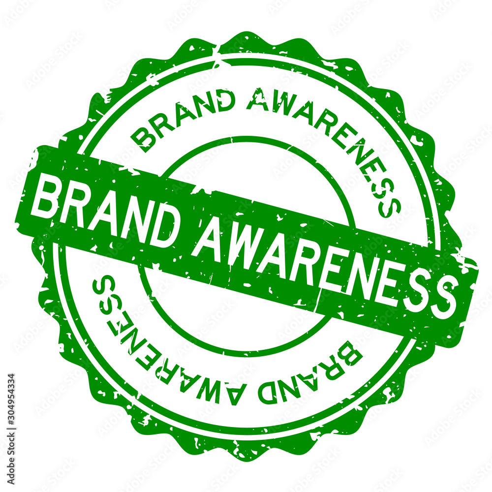 Grunge green brand awareness word round rubber seal stamp on white background Grunge green brand awareness word round rubber seal stamp on white background