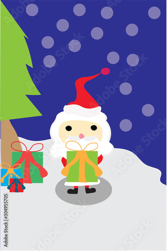 christmas card with Santa character