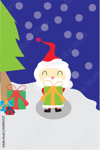 christmas card with Santa character