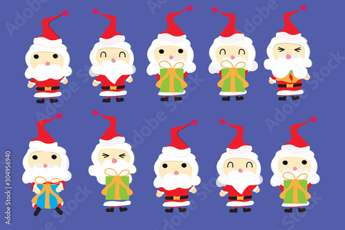Pchristmas card with Santa character