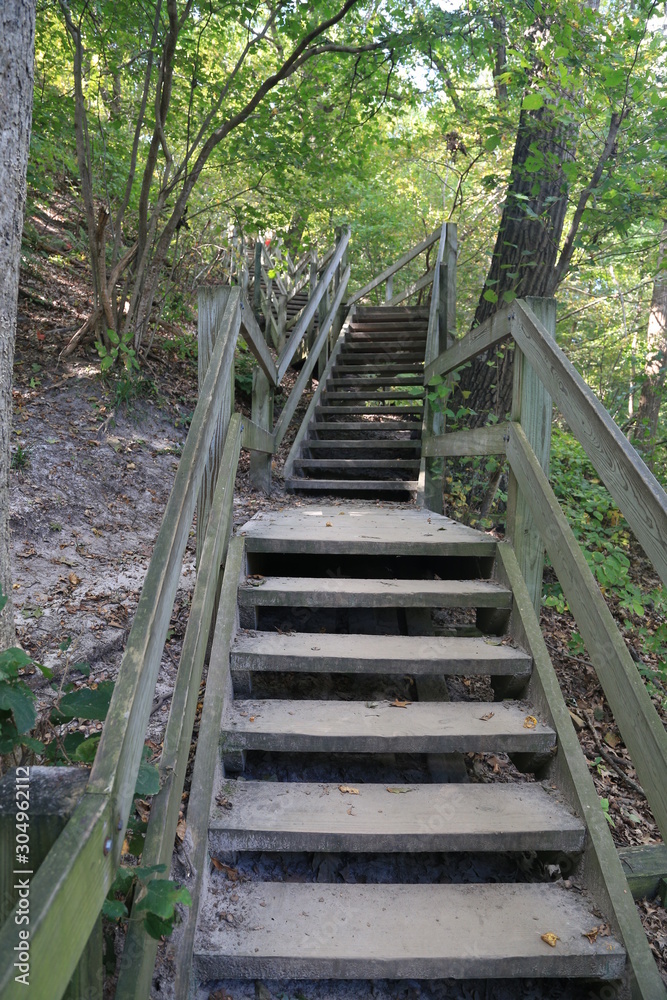 Nature Hike with Stairs and Waterfall Nature Hike with Stairs and Waterfall
