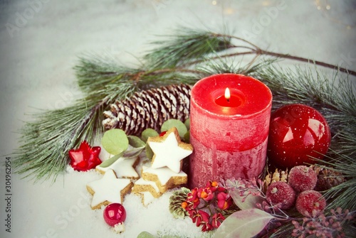 Weihnachtskarte - Rote Adve...