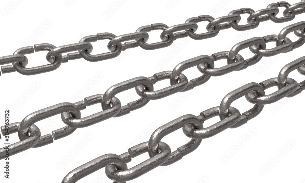 Steel chains close-up Steel chains close-up