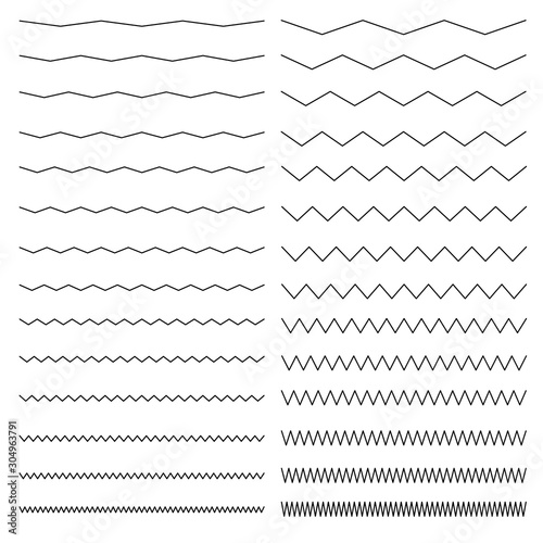 Set of wavy, sinuous horizontal lines