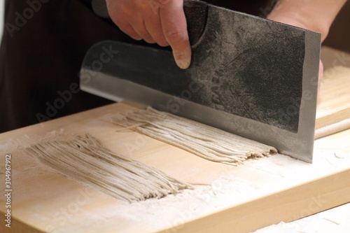 Tableau sur toile 蕎麦打ち - Making Soba Noodles