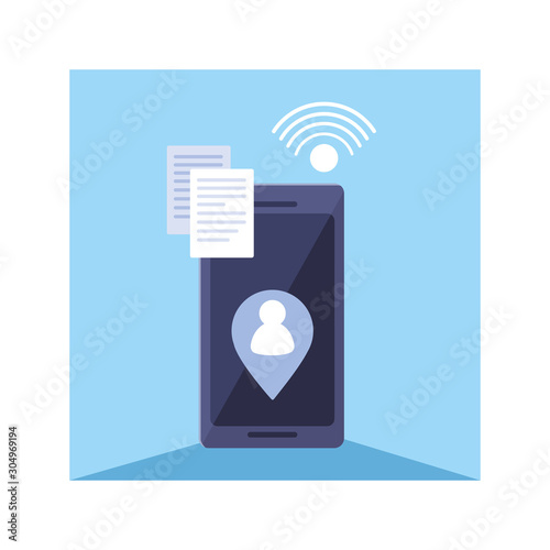 smartphone screen with mobile applications