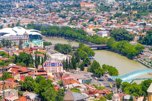 View of the Old Town of Tbilisi the Capital of Georgia.